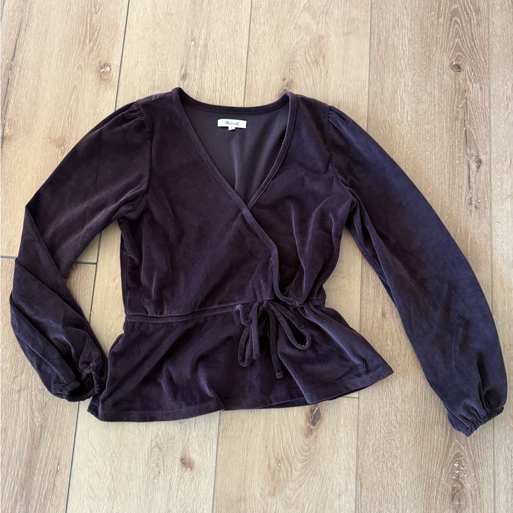 Madewell Velvet Corduroy Women’s Wrap Top